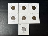 Teen D, S Lincoln Cents Very Nice (7 coins)