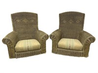 Pair of Universal Furniture Wicker Chairs