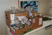 Lot of Pint & Quart Canning Jars & Supplies