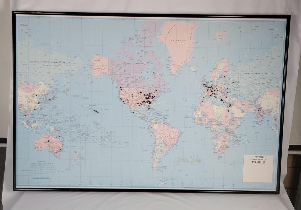 Hammond Classic World Map Board