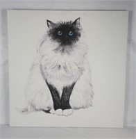 Large Fluffy Cat Canvas Art Print