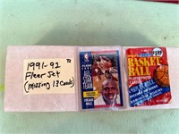 1991-92 BASKETBALL FLEER SET MISSING 13 CARDS