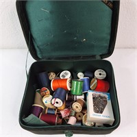 SEWING BASKET WITH CONTENTS