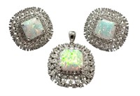 Sterling Silver Opal Austrian Crystal Creation Set