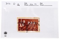 HelVETIA Postage Stamp 2FR Scotts Cat. No. (302)