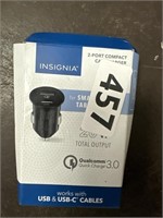 Insignia 2 Port Compact Car Charger