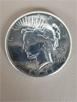 1921 Silver High Relief Peace Dollar