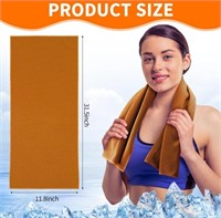 Orange Microfiber Cooling Towel