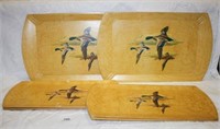 Wooden Trays with Litho Paper-Duck Trays (6)