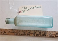 Drs FE & JA Greene aqua medicine bottle