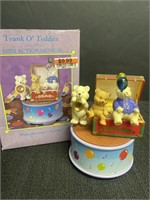 Enesco Trunk O’ Teddies music box