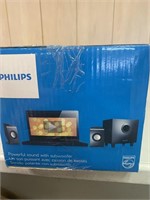 2 Boxes Philips Speakers each with 3 speakers