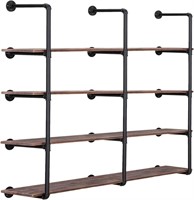 Pynsseu Industrial Black Kitchen Wall Shelf