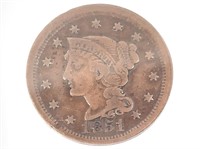 1851 Over 81 Large Cent N3 ANACS VF20