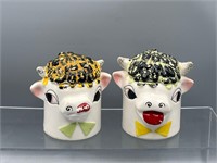 Vintage Holt Howard cow S & P shakers