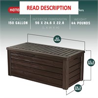 Keter Westwood 150 Gal Storage Deck Box  Espresso