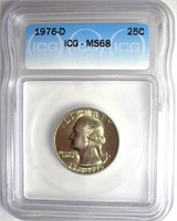 1976-D Quarter ICG MS68 LISTS $4350