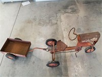 Antique BMC Pedal Trike And Trailer