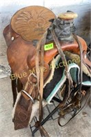 Saddle 16" seat w/bridle & blanket-stand Not