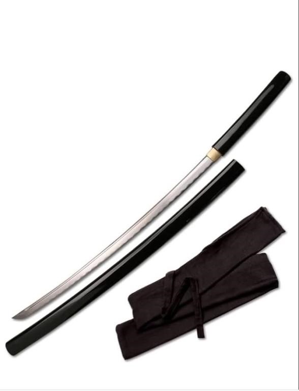 Handmade Japanese Shirasaya Samurai Katana (black)