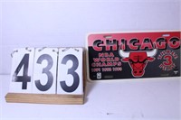Chicago Bull License Plate Plastic Representing-