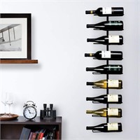 Nine Bottle Wall Mounted Wine Rack