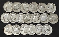 19 Nice 1930s Washington Silver Quarters