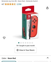 Nintendo Joy-Con (R) - Neon Red - Nintendo Switch
