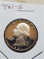 1981-S Clad Proof Washington Quarter