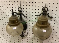 Vintage hardwired lamps with ships anchor style