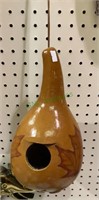 Decorated hanging gourd measures 12 inches
