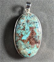 925 Sterling Silver Turquoise Pendant