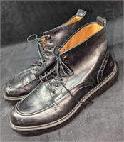 FABI Men's 10.5 Black Leather Lace Up Ankle Boots