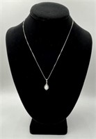 Sterling Chain with Opal Pendant