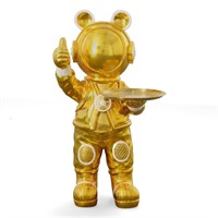 Cosmic DJ Astronaut Statue Gold