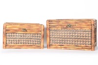 Vintage Bamboo Chest (Set of 2)