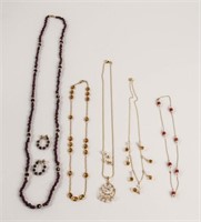 14kt Yellow Gold and Bead Necklaces
