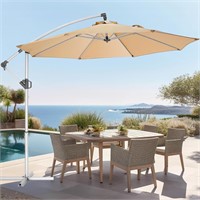 10ft Offset Patio Umbrella  10FT Beige