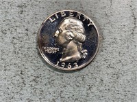 1963 Washington quarter proof