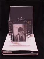 Two Waterford crystal 5" x 7" picture frames,