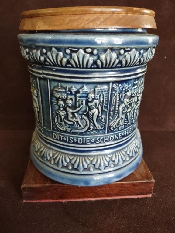 German Ceramic Tobacco Jar