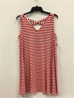 $60 StyleCo 2X red stripe dress