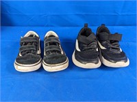 Sz 8 Vans Kids Black Sneakers Shoes Set