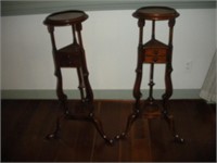 2 Wood Candle/Plant Stands, 35 inches Tall