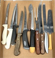 Lot of Kitchen Knives Gerber, Case +