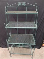 Green Metal Baker's Rack, 66" x 30" x 18"