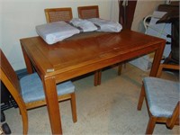 Oak Type Dinining Table & (6) Chairs