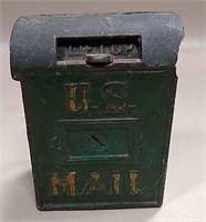 Vintage 4" Cast Iron Mailbox Still Bank