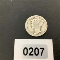 1918 SILVER MERCURY DIME