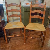 Pair of ladderback chairs